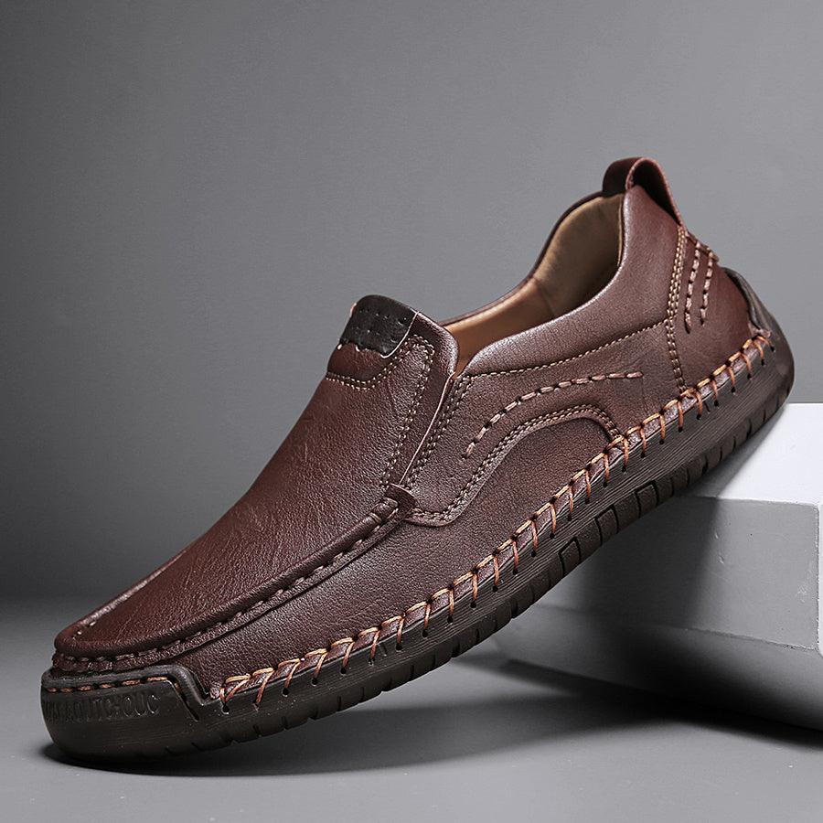 Zorvik™ Mocasines Británicos para Hombre con Costuras Artesanales y Suela Antideslizante