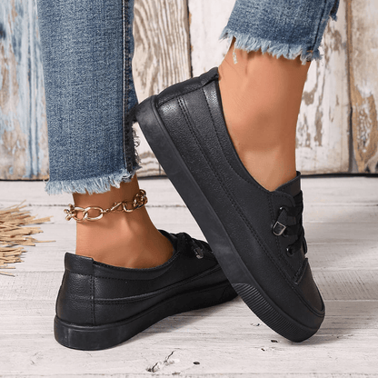 Dovella™ Zapatos Ortopédicos Blancos para Mujer con Cordones y Plantilla Suave