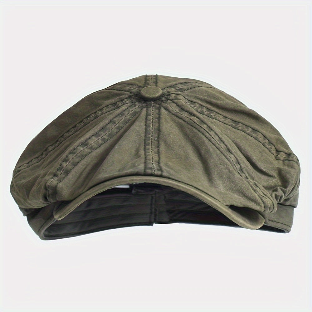 Kavento™ Gorra Octagonal Vintage de Algodón con Visera Clásica