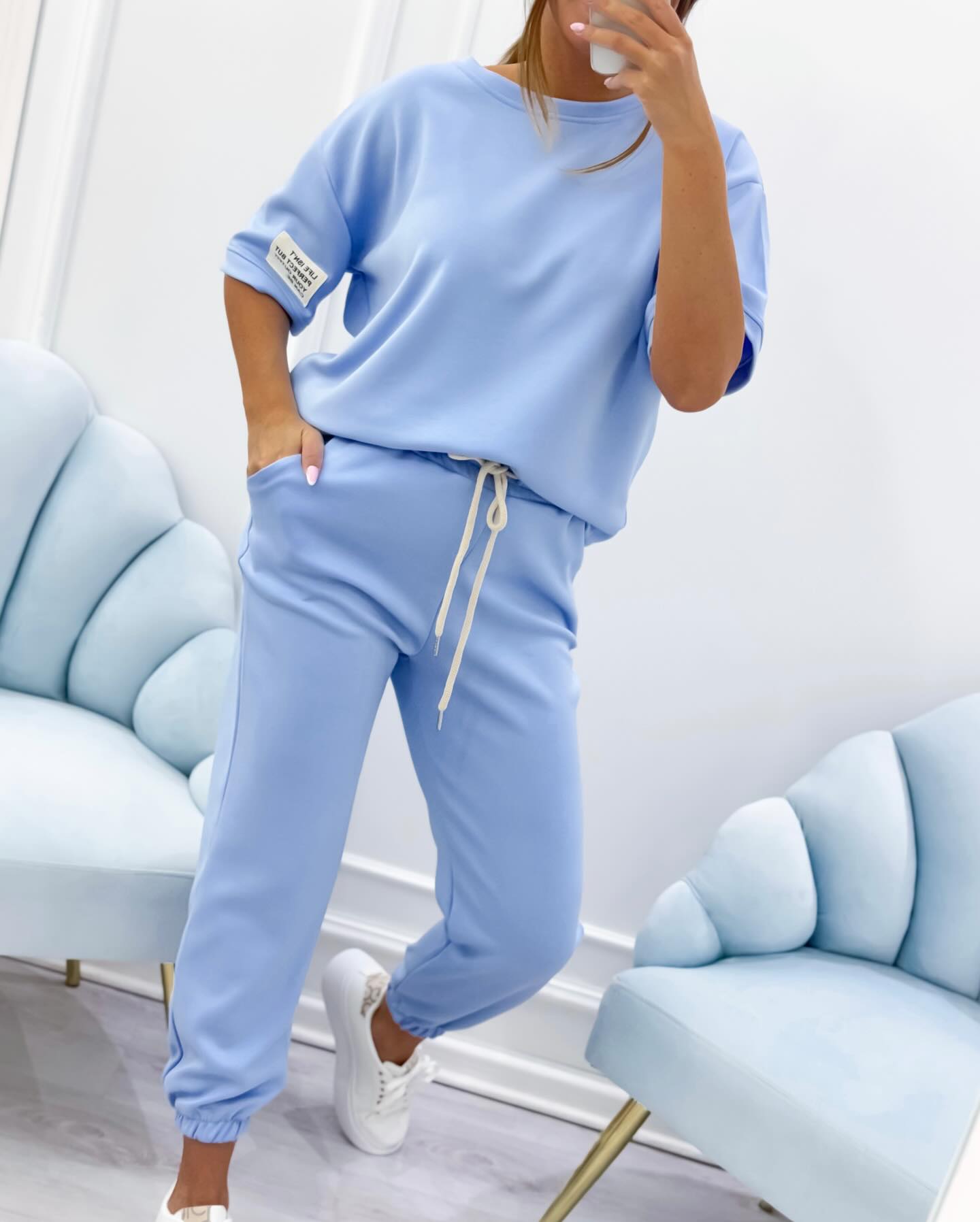 Ismera™ Conjunto Top Liso Ajuste Cómodo