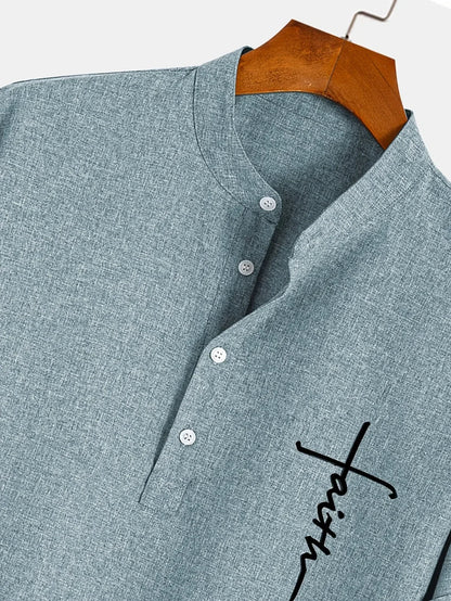 Hayes™ Camisa elegante de manga corta y cuello alto