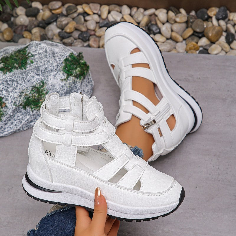Falira™ Cómodas sandalias ligeras con cuña y cremallera lateral