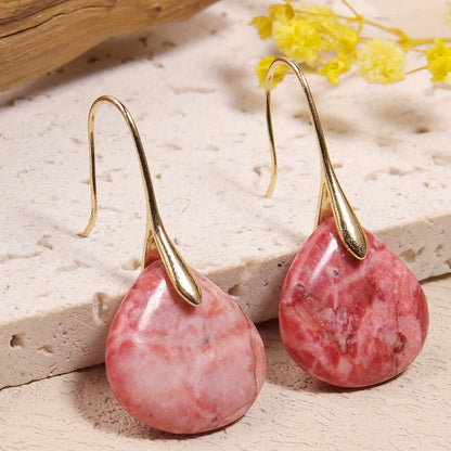 Mirea™ Aretes de Piedra Natural en Forma de Gota con Estilo Elegante