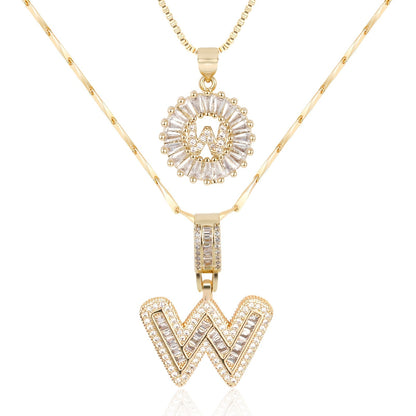 Primrose™ Collares Iniciales de Letra con Diamantes de 14k (2 piezas)