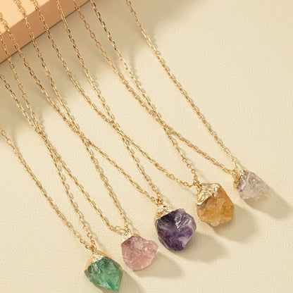 Taria™ Collar Minimalista con Colgante Irregular Bañado en Oro de 14K