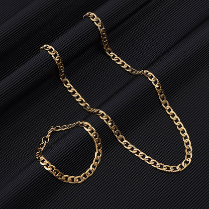 Reid™ Set de Collar y Pulsera de Cadena para Hombre con Estilo Audaz