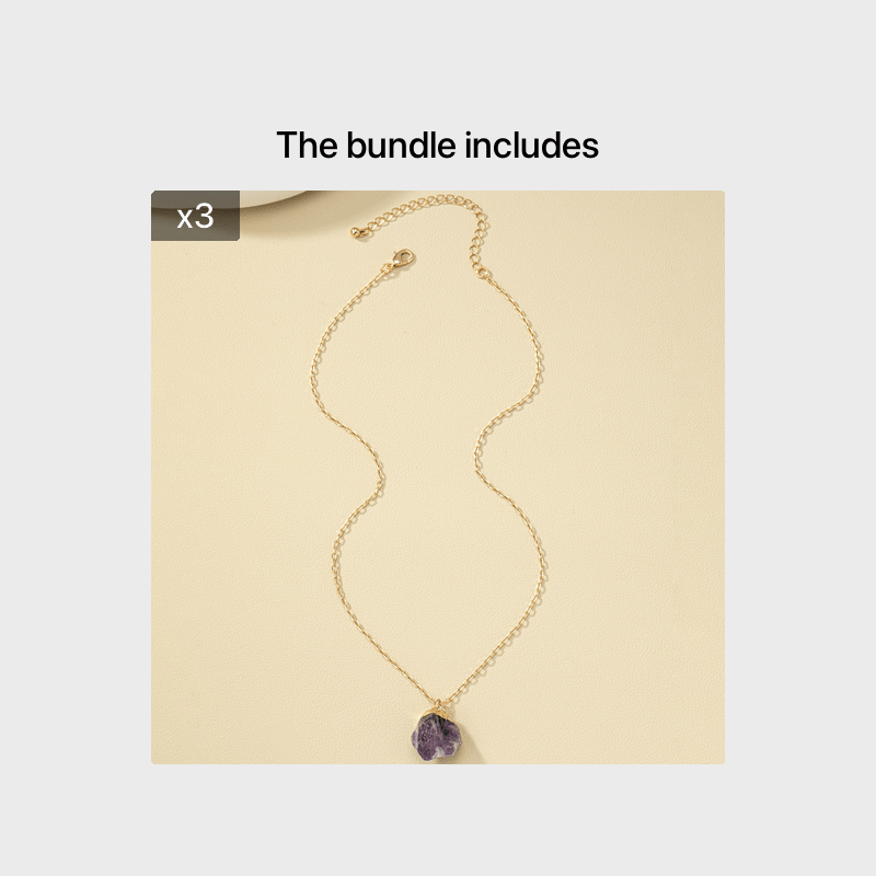 Taria™ Collar Minimalista con Colgante Irregular Bañado en Oro de 14K