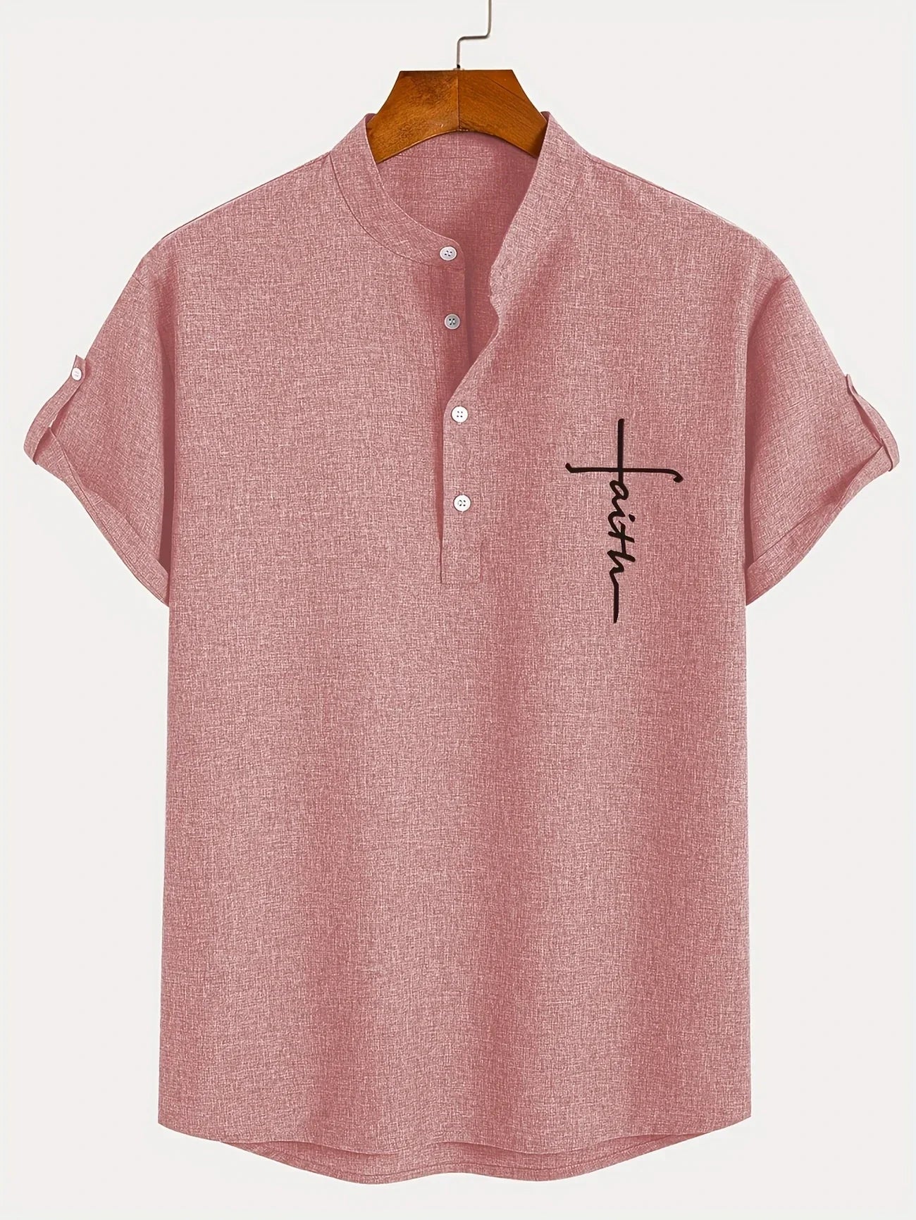 Hayes™ Camisa elegante de manga corta y cuello alto