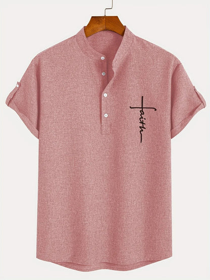Hayes™ Camisa elegante de manga corta y cuello alto