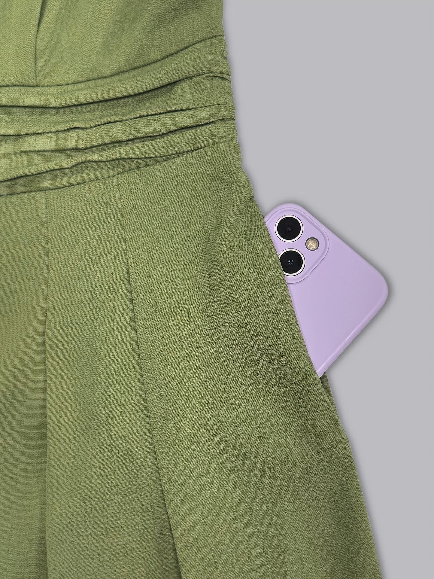 Juveth™ Mono Elegante de Un Hombro con Pierna Ancha y Cintura Definida