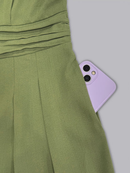 Juveth™ Mono Elegante de Un Hombro con Pierna Ancha y Cintura Definida
