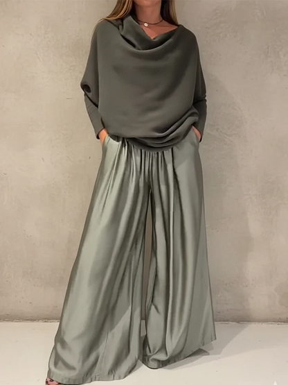Cavélinea™ Conjunto femenino sofisticado con diseño de hombros descubiertos