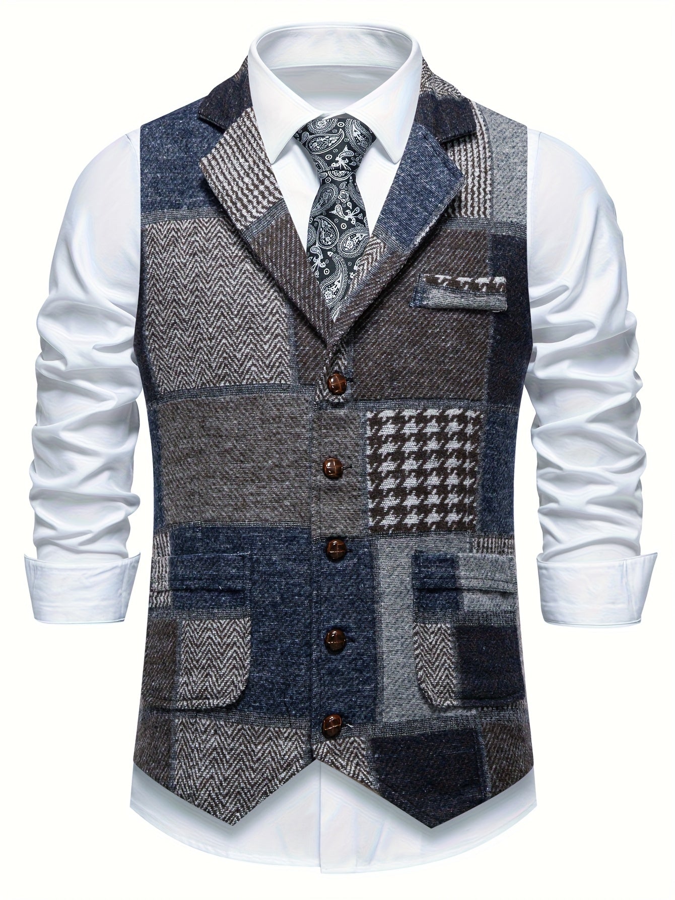 Walter™ Chaleco Clásico de Patchwork