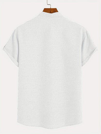 Hayes™ Camisa elegante de manga corta y cuello alto
