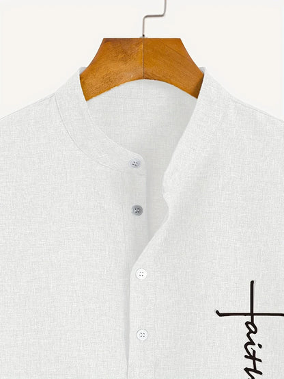 Hayes™ Camisa elegante de manga corta y cuello alto