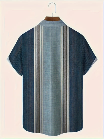 Axton | Camisa de Rayas para Hombre con Estilo Casual y Frescura Veraniega