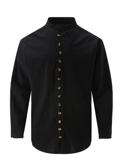 Haviron™ Camisa Retro para Hombre de Manga Larga y Corte Suelto