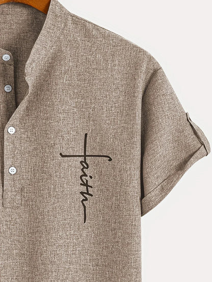 Hayes™ Camisa elegante de manga corta y cuello alto