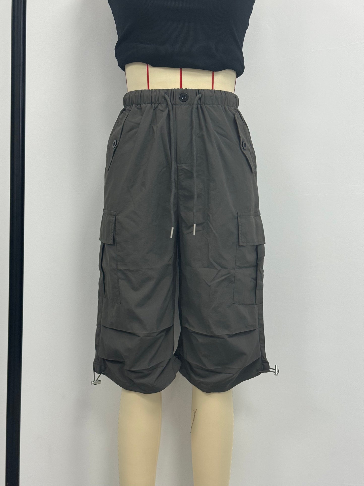 Mireille | Pantalones Capri Cargo de Secado Rápido para Mujer con Cintura Elástica y Cordón - Ligero y Elástico, Adecuado para - Pantalones de Exterior, Multi-Pantalones, Lavables a Máquina, Ajuste Suelto de Largo Medio para, Viajes, Vestimenta Casual
