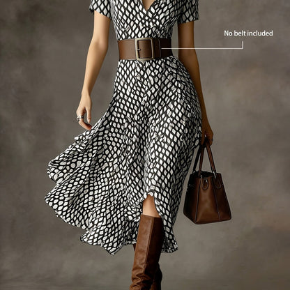 Orly™ Vestido Midi Floral de Estilo Francés Retro y Elegante