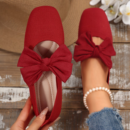 Neria™ Zapatos Planos Transpirables para Mujer con Moño Decorativo