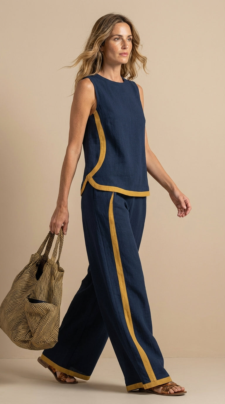 Meadow™ Conjunto de lino y algodón cómodo y elegante