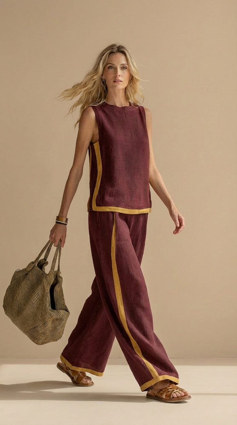 Meadow™ Conjunto de lino y algodón cómodo y elegante
