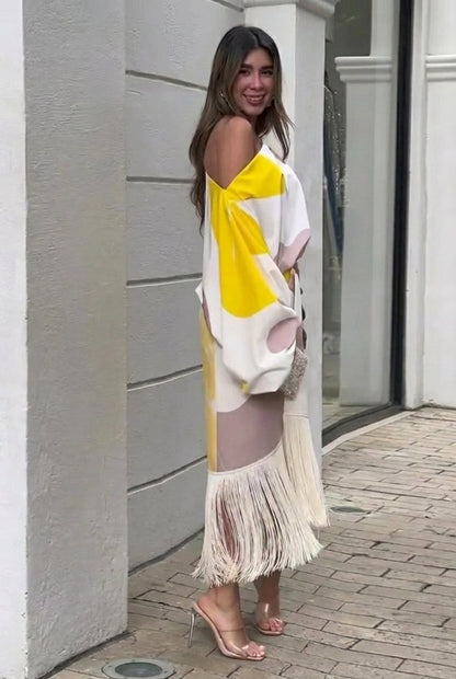 Sovira™ Conjunto de Dos Piezas con Flecos y Estilo Elegante