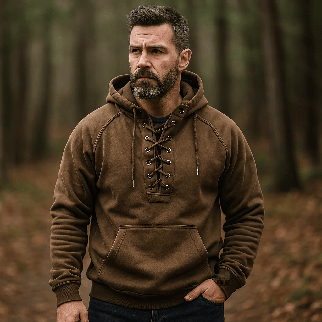 Kelvane™ Sudadera con Capucha Estilo Vikingo para Hombre