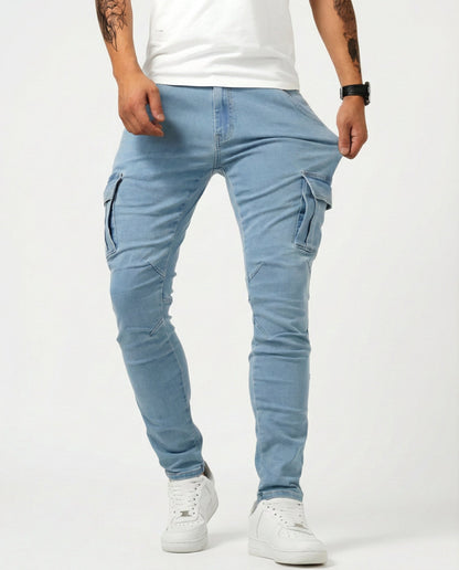 Calviero™ Pantalón Cargo Marino Ajuste Dinámico