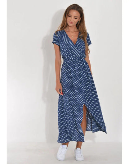 Delia™ Vestido Elegante con Escote en V y Corte Moldeador