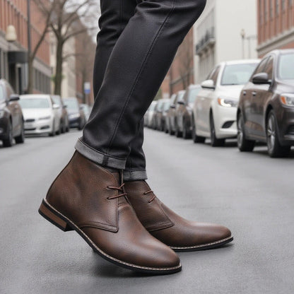 Helvaro™ Botas Masculinas de Cuero con Estilo Urbano