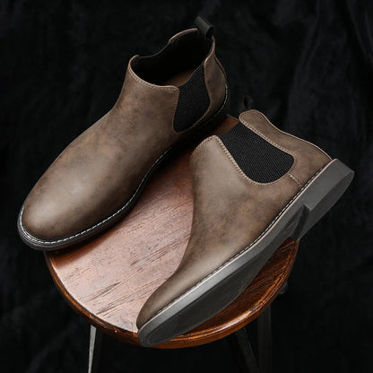 Iveron™ Botas Chelsea de Cuero Elegantes para Hombre