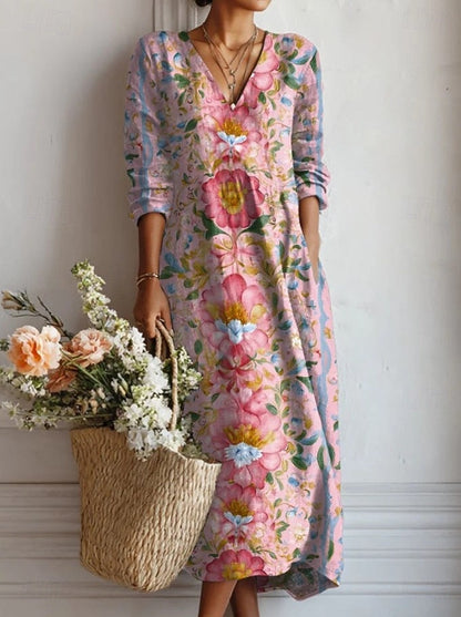 Voreya™ Vestido Largo Étnico con Diseño Fluido y Elegante