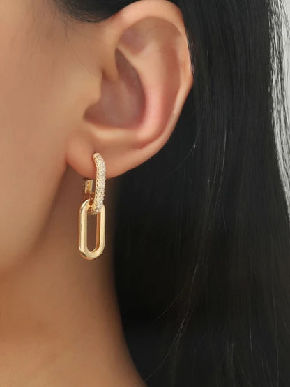 Fallon™ Pendientes de Cadena con Brillo de Zirconia Elegante