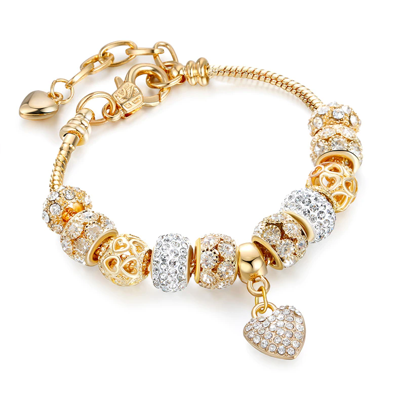 Javira™ Pulsera modular dorada ajustable en longitud