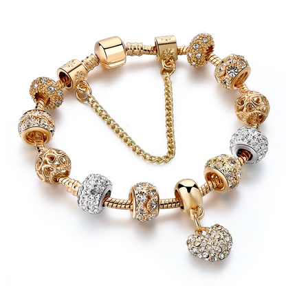 Javira™ Pulsera modular dorada ajustable en longitud