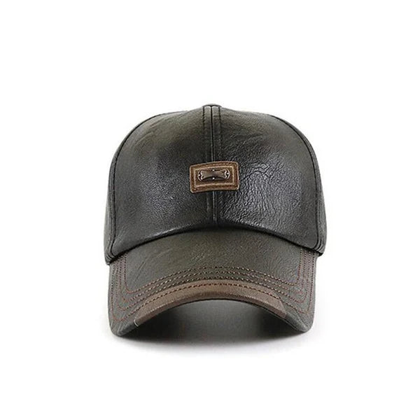 Olivaro™ Gorra de Cuero Cálida para Hombre Ideal para Otoño e Invierno