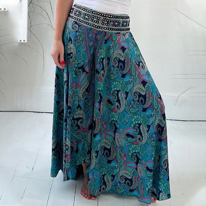 Mavis™ Pantalones elásticos con estampado étnico