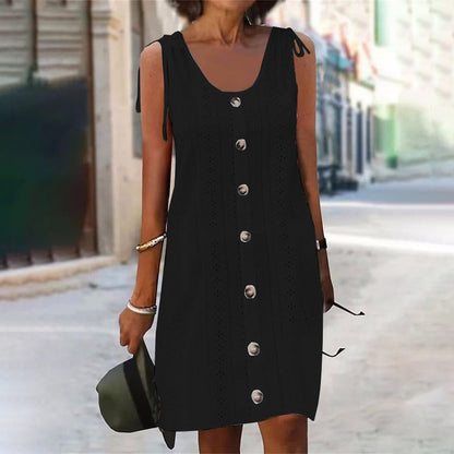Tove™ Vestido de Punto sin Mangas con Escote en U y Ajuste Cómodo