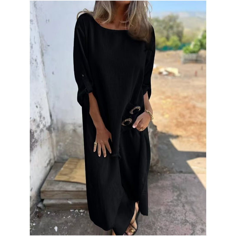 Quivelle™ Conjunto Elegante de Algodón y Lino de 2 Piezas