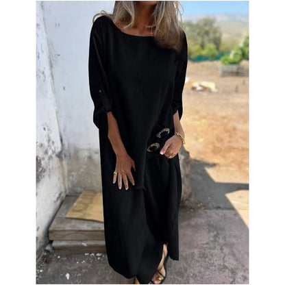 Quivelle™ Conjunto Elegante de Algodón y Lino de 2 Piezas