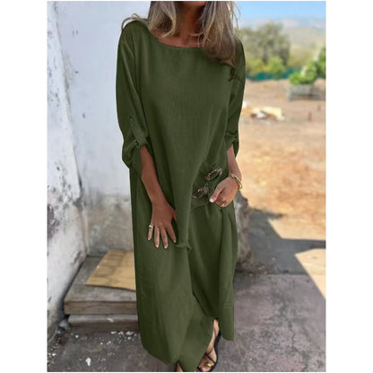 Quivelle™ Conjunto Elegante de Algodón y Lino de 2 Piezas