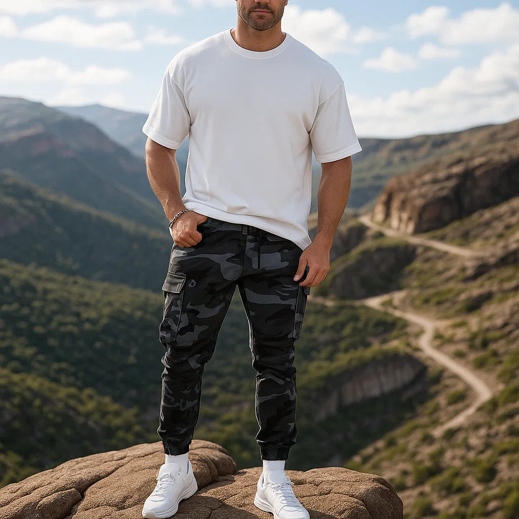 Jorvex™ Pantalón cargo de camuflaje para hombre estilo urbano