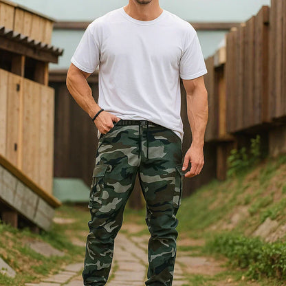 Jorvex™ Pantalón cargo de camuflaje para hombre estilo urbano