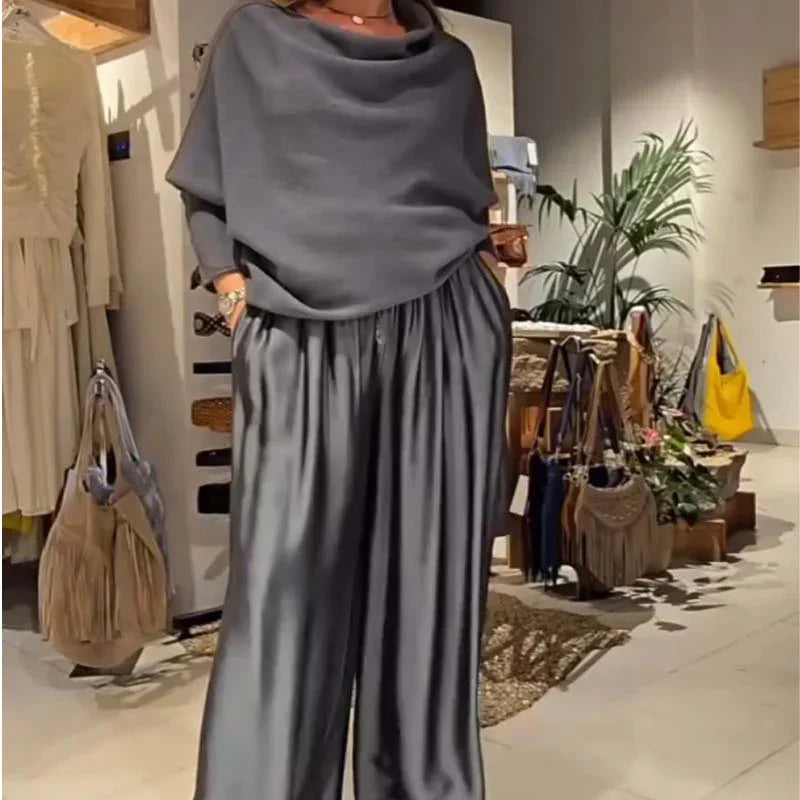 Cavélinea™ Conjunto femenino sofisticado con diseño de hombros descubiertos