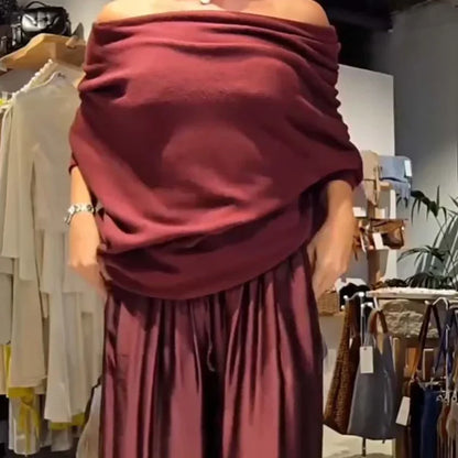 Cavélinea™ Conjunto femenino sofisticado con diseño de hombros descubiertos