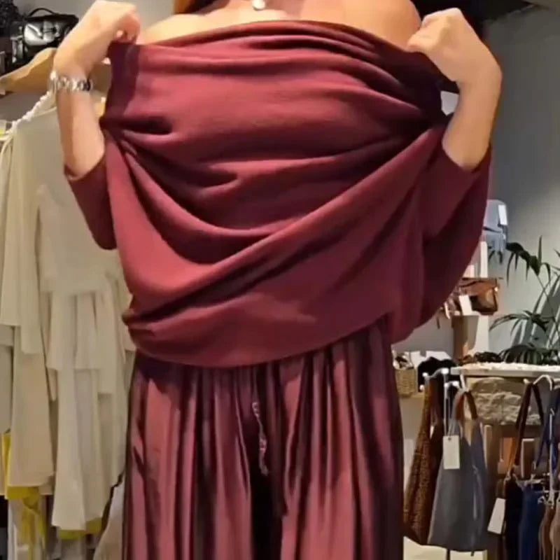 Cavélinea™ Conjunto femenino sofisticado con diseño de hombros descubiertos