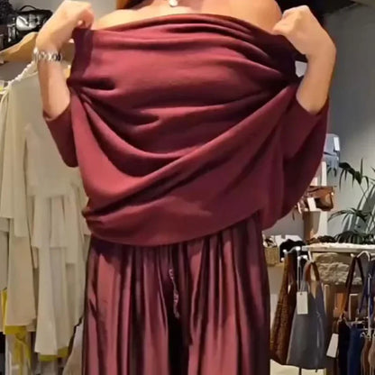 Cavélinea™ Conjunto femenino sofisticado con diseño de hombros descubiertos