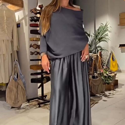 Cavélinea™ Conjunto femenino sofisticado con diseño de hombros descubiertos